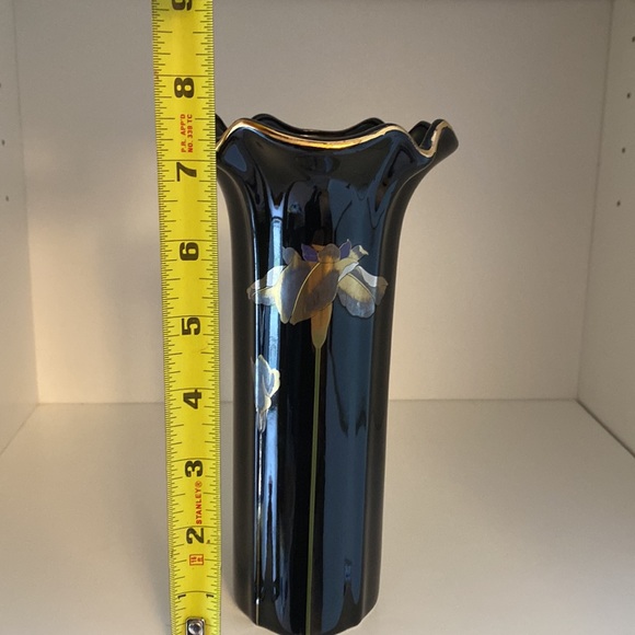 Vintage Otagiri Japan Golden Iris vase - Picture 4 of 9